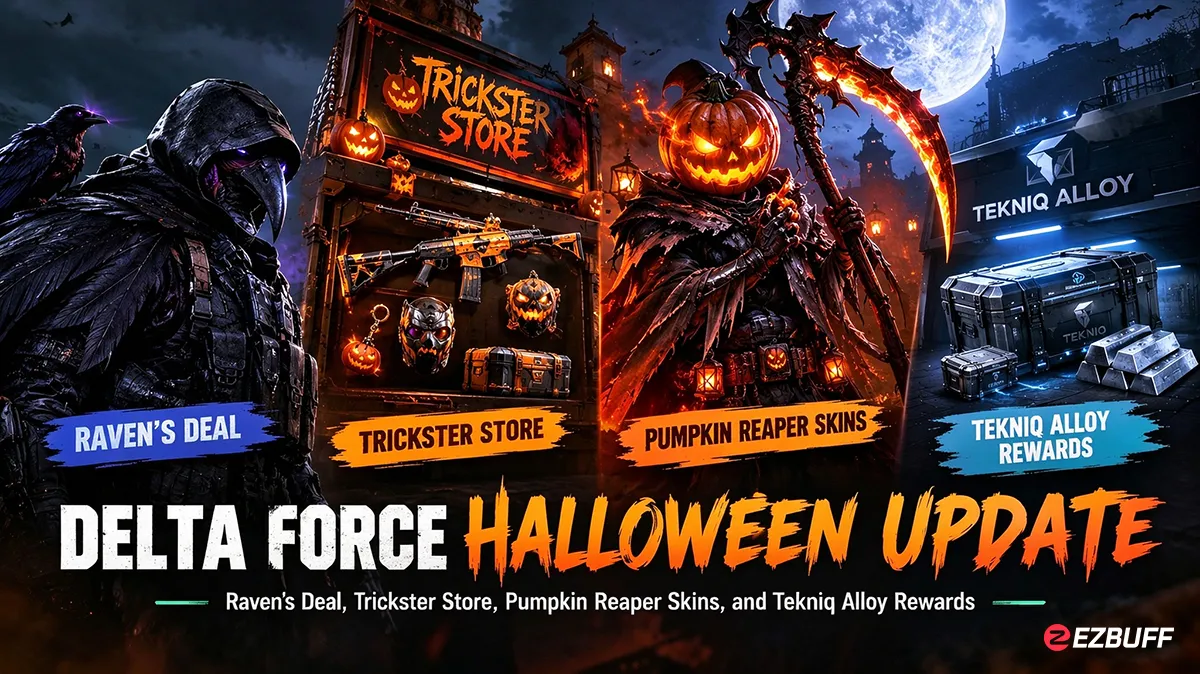Delta Force Halloween Update: Raven’s Deal, Trickster Store, Pumpkin Reaper Skins, and Tekniq Alloy Rewards