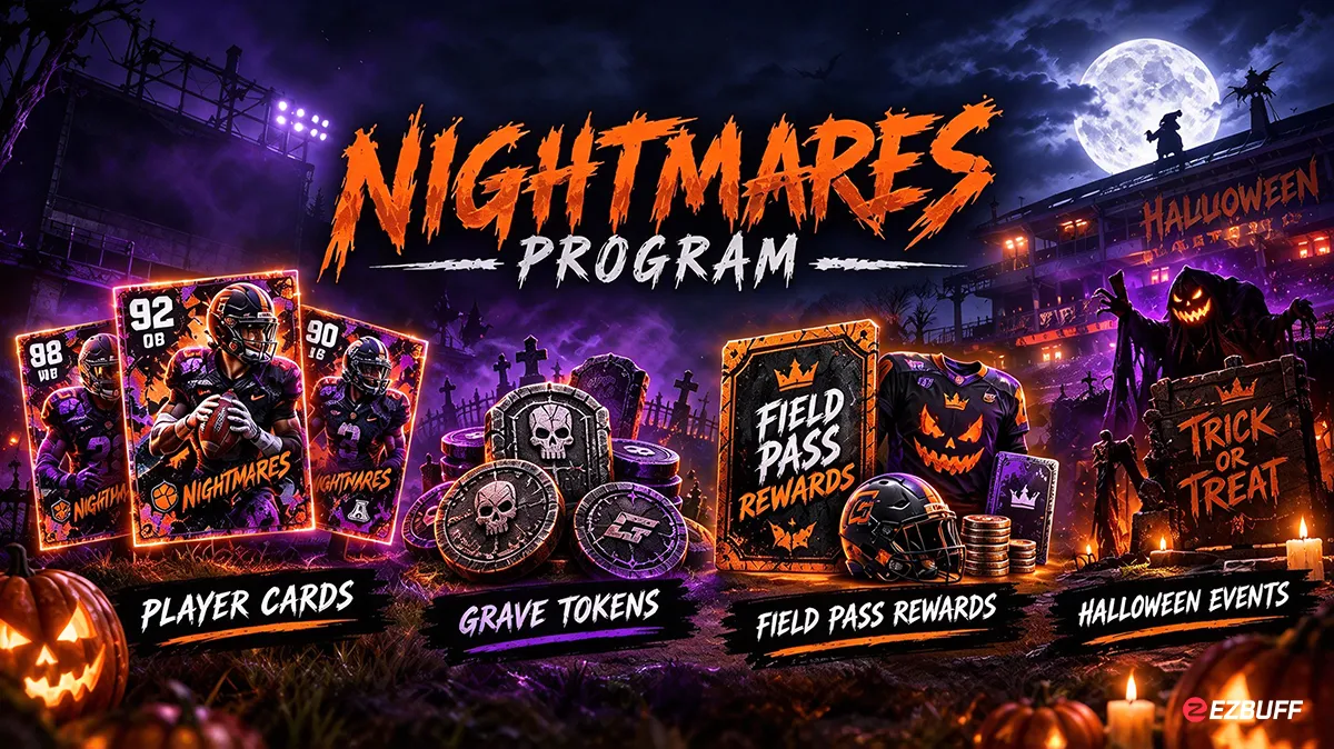 College Football 27 Nightmares Program: Player Cards, Grave Tokens, Field Pass Rewards, and Halloween Events