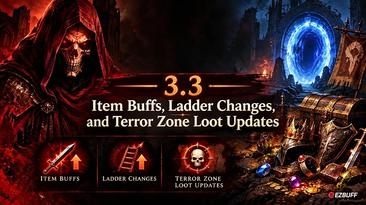 Diablo 2 Resurrected 3.3: Item Buffs, Ladder Changes, and Terror Zone Loot Updates