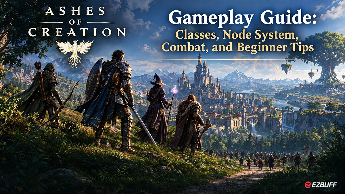 Ashes of Creation Gameplay Guide: Classes, Node System, Combat, and Beginner Tips
