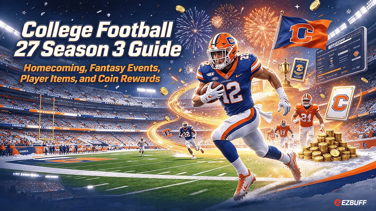 College Football 27 Season 3 Guide: Homecoming, Fantasy Events, Player Items, and Coin Rewards