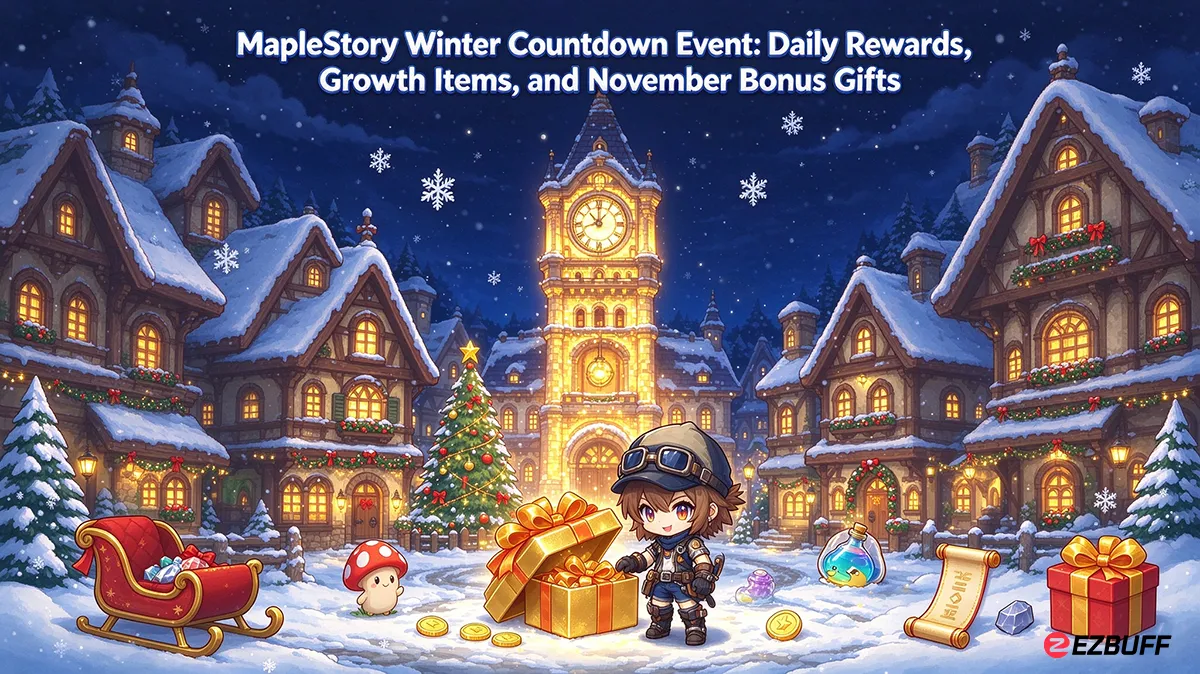 MapleStory Winter Countdown Event: Daily Rewards, Growth Items, and November Bonus Gifts